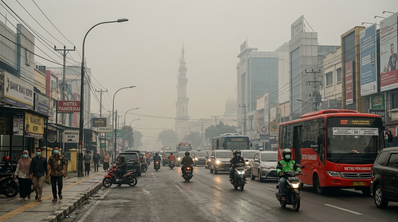 Langit Pekanbaru Menghilang di Balik Asap, Ancaman Serupa Meluas di Sejumlah Wilayah Indonesia